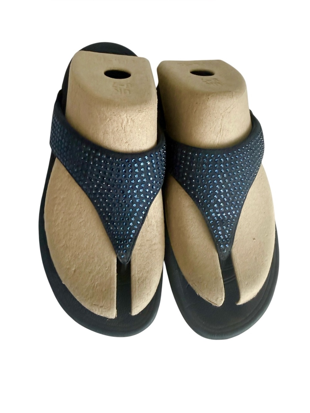 FitFlop Navy crystal embellished Sandals size 6.5/37